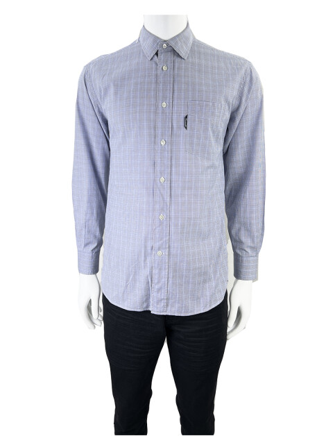 Camisa Façonnable Xadrez Azul