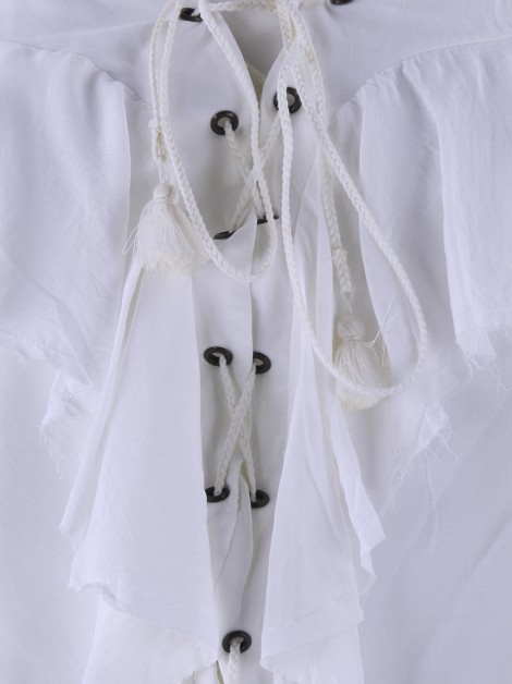 Blusa Shoulder Tecido Branco