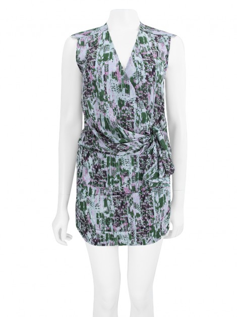Vestido Iro Estampado Bicolor