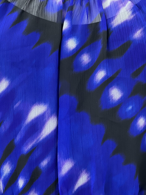 Vestido Express Tecido Azul Estampado