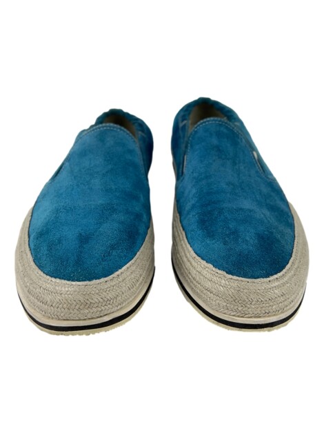 Loafer Prada Slip On Suede Azul