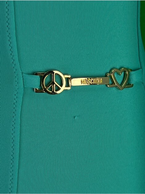 Maiô Moschino Ferragem Verde Água