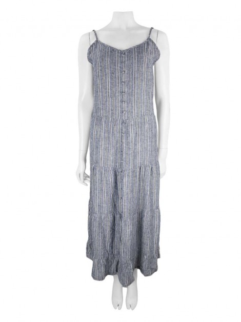 Vestido Ateen Linho Mescla Azul