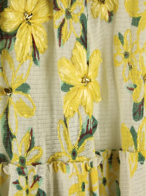 Saia Isabela Capeto Bordada Floral