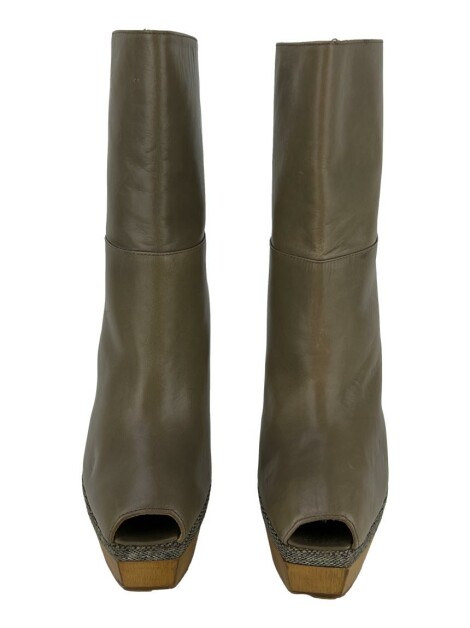 Bota Marni Wooden Couro Etoupe
