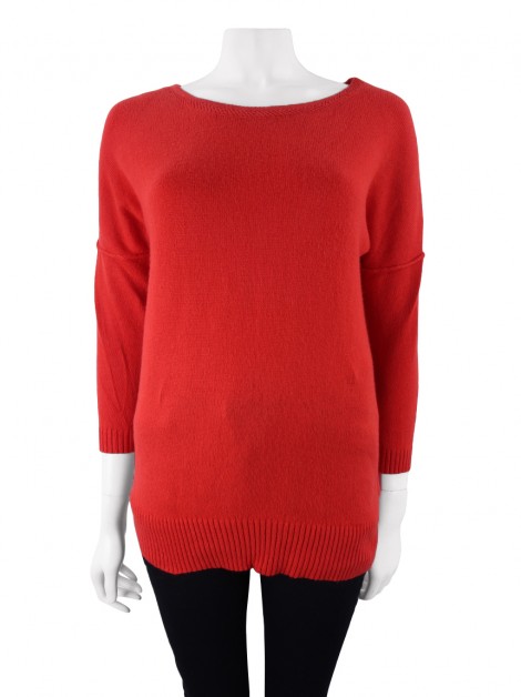 Blusa H&M Suéter Tricot Vermelho