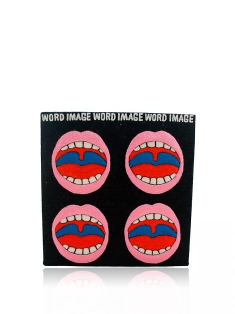 Clutch Olympia Le-Tan Word Image Estampada