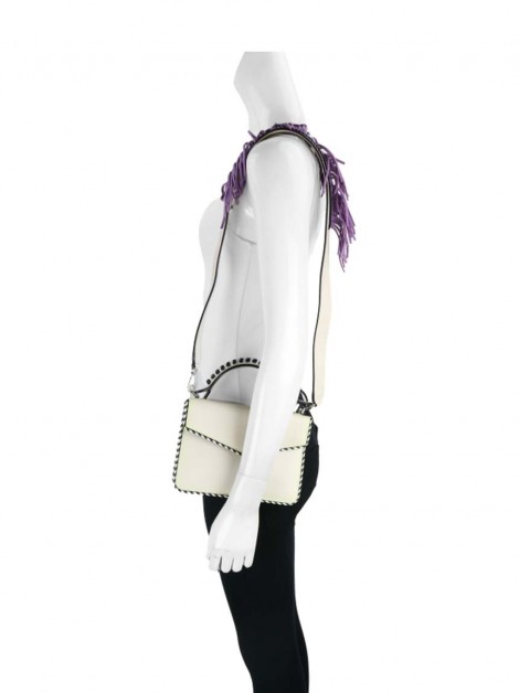 Bolsa Les Petits Joueurs Mini Pixie Couro Branco