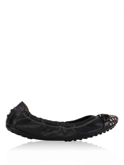 Sapatilha Tod's Couro Trançado Marrom