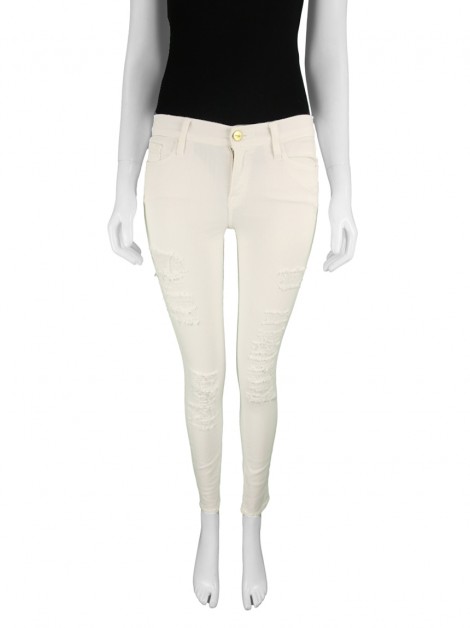 Calça FRAME Le Skinny De Jeanne Branca
