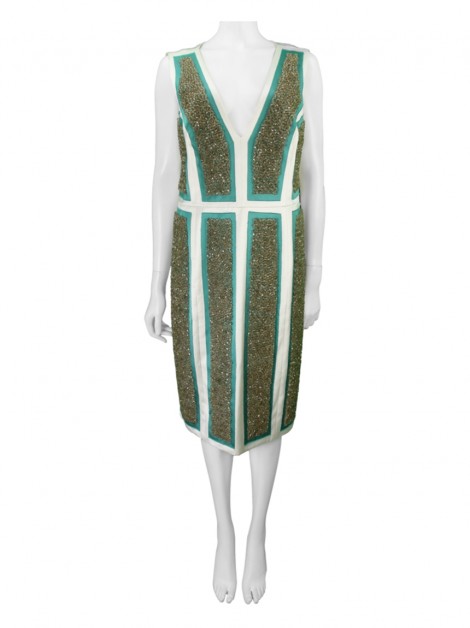 Vestido Barbara Bela Bordado Bicolor