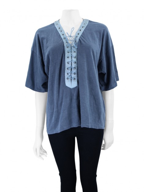 Blusa Juliana Sanmartin Malha Bicolor