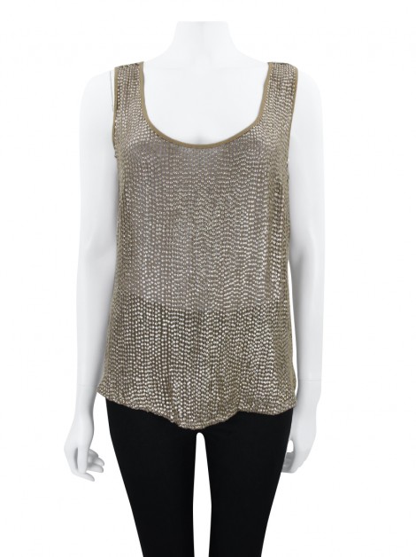 Blusa  Mabel Magalhães Regata Dourada