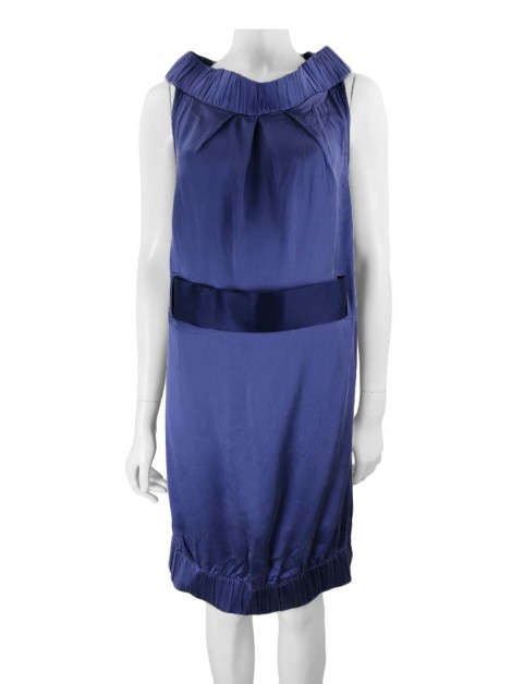 Vestido Adolfo Dominguez Seda Azul