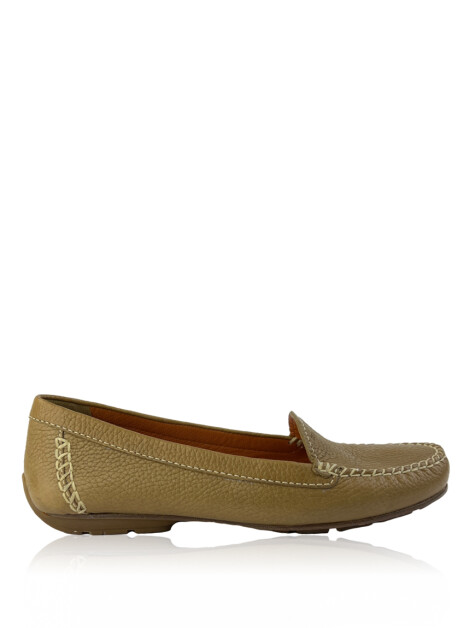 Mocassim Geox Couro Bege