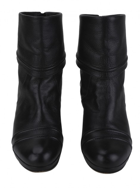 Bota Juliana Bicudo Couro Preto