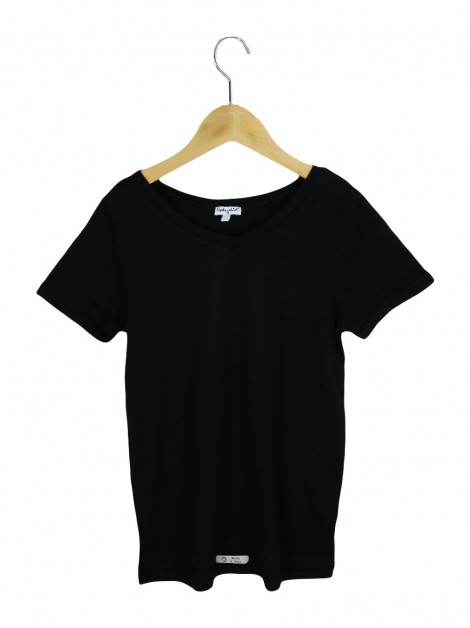 Blusa Splendid Gola V Preta Infantil