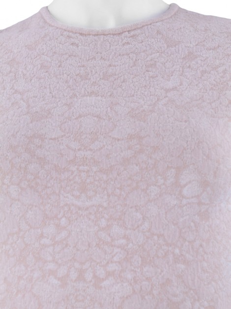 Vestido Alexander McQueen Lã Texturizado Rosa