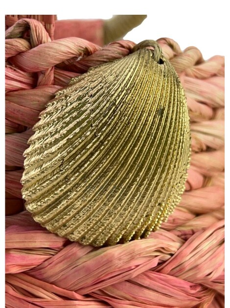Bolsa Lis Fiaschi Conchiglia Bamboo Rosa