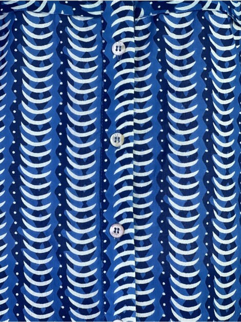 Camisa Erre Azul Estampado