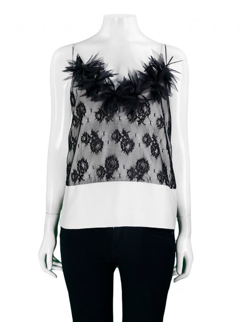 Blusa Annexe Renda Bicolor