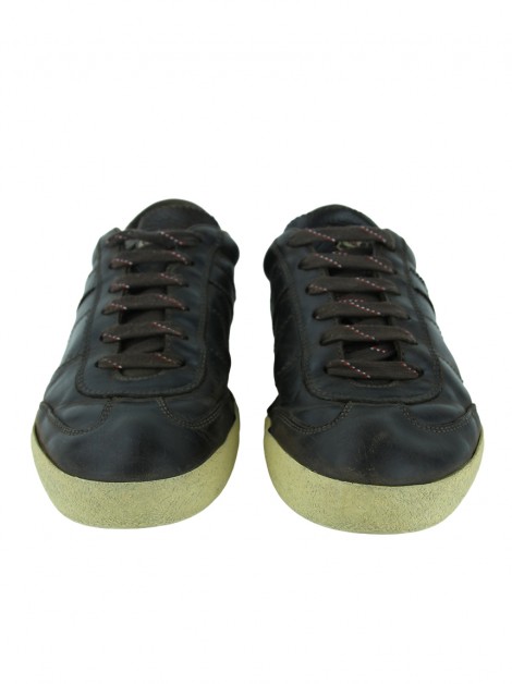 Tênis Moncler Couro Marrom