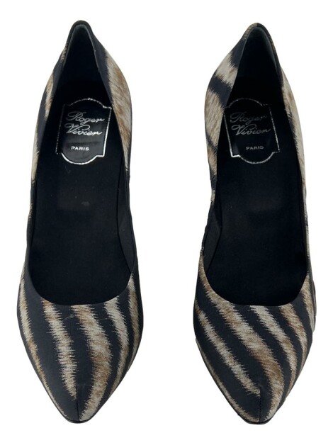 Scarpin Roger Vivier Tecido Animal Print