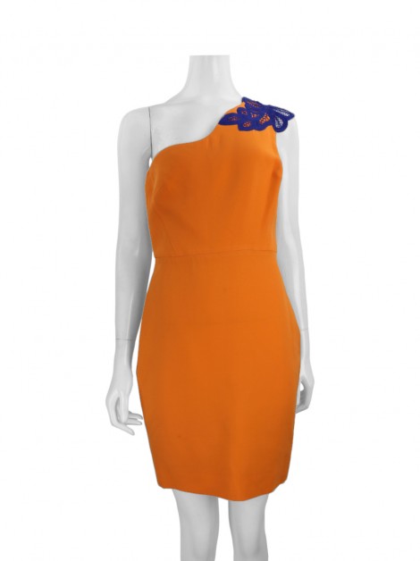 Vestido Victoria Beckham Renda Laranja