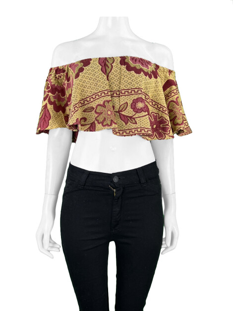 Blusa Lale Top Ciganinha Floral