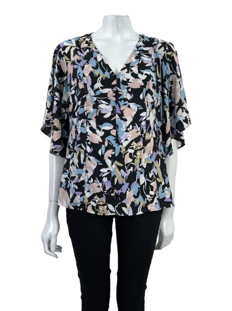 Blusa Donna Karan Estampa Multicolor
