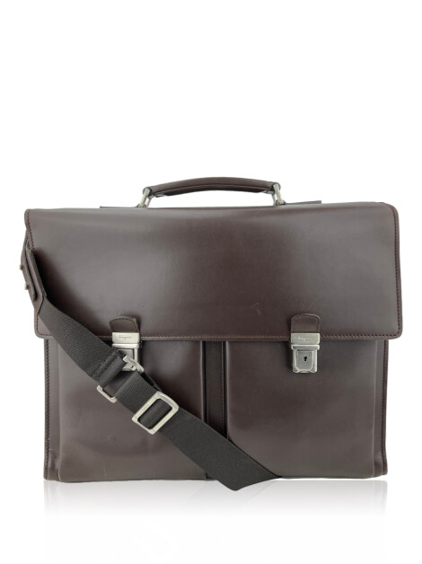 Bolsa com Alça Salvatore Ferragamo Pasta Couro Marrom