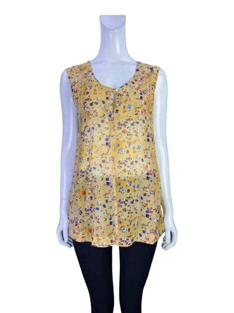Blusa Erre Laranja Estampado