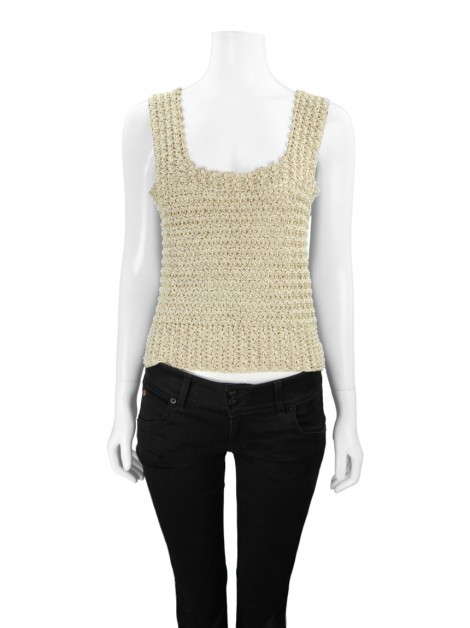 Blusa Vanessa Montoro Tricô Pérolas Bege