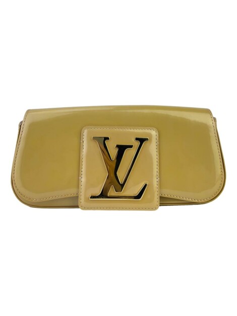 Clutch Louis Vuitton Pochette SoBe Vernis Blanc Corail