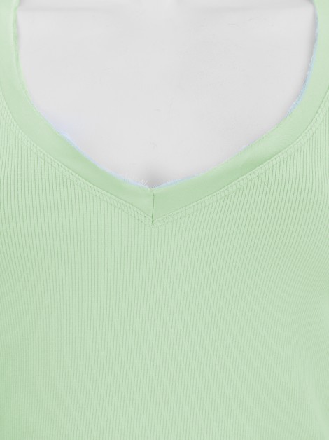 Blusa M & Guia Tecido Verde