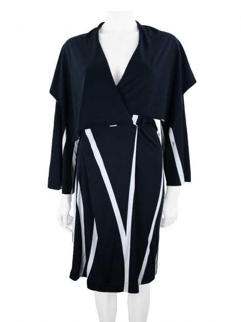 Vestido Issa London Seda Listrado