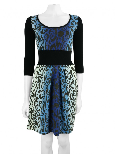 Vestido Temperley London Lã Animal Print