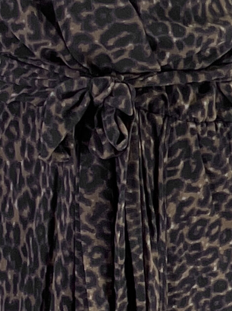 Vestido Haute Hippie Seda Animal Print