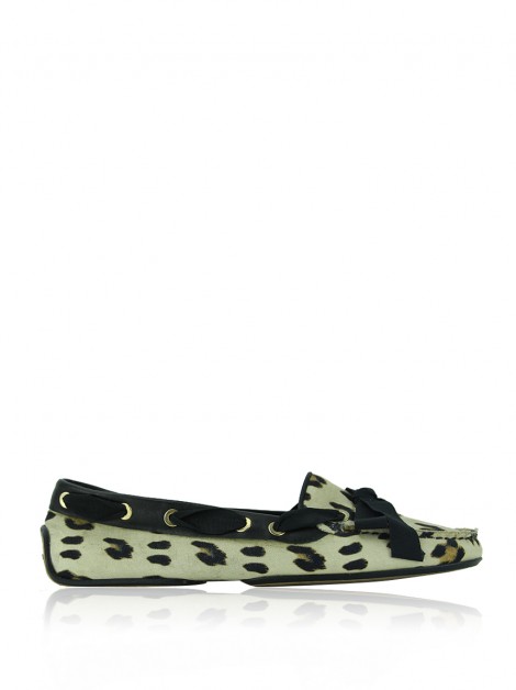 Sapato Giambattista Valli Loafer Canvas Animal Print