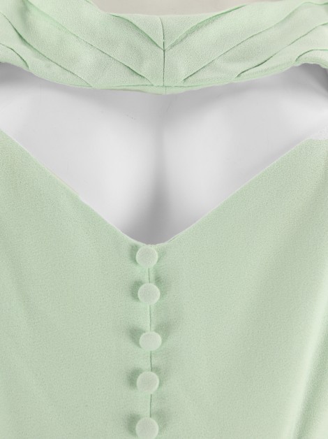 Vestido Pynablu Curto Tecido Verde