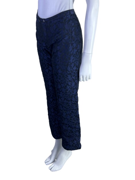 Calça Sacada Texturizada Azul Marinho