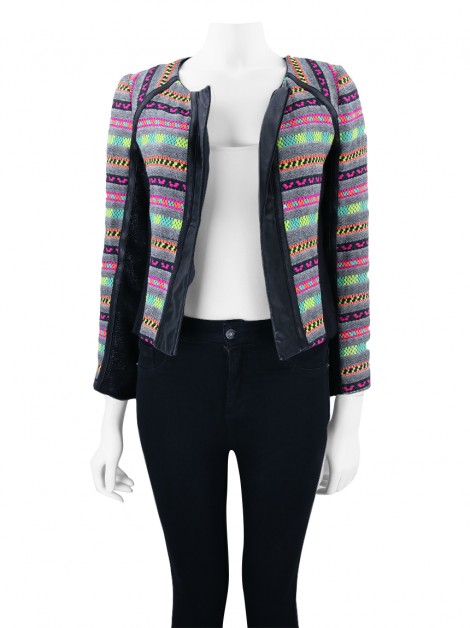 Casaco Milly Tweed Colorido Neon