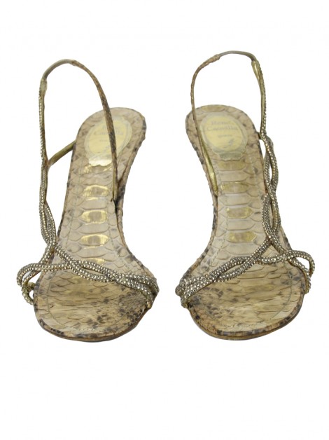 Sandália René Caovilla Python Strass