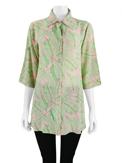 Camisa YSLA Seda Green Garden