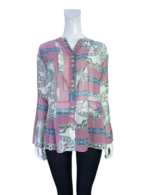 Camisa Erre Manga Longa Estampada