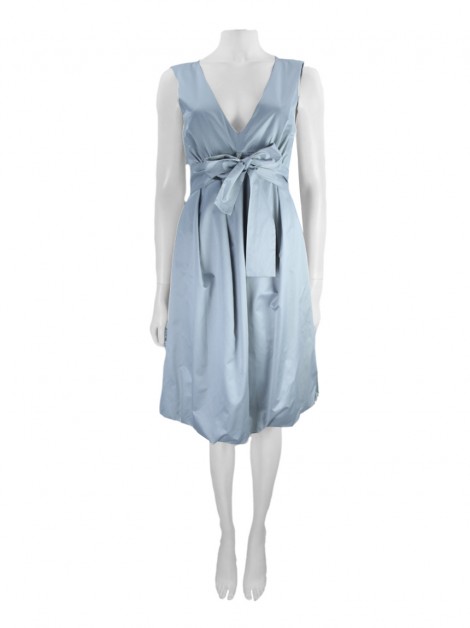 Vestido Maria Garcia Tecido Acetinado Cinza