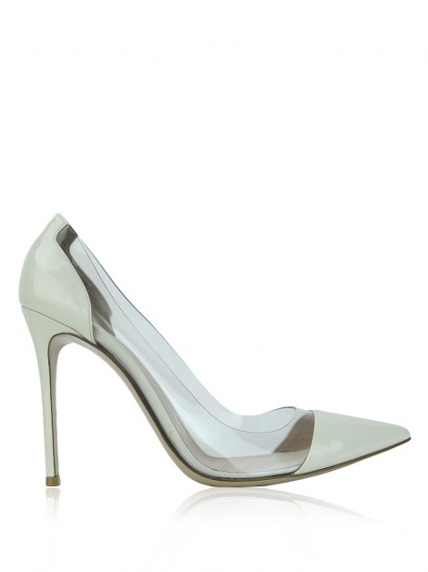Sapato Gianvito Rossi Plexi Off-White