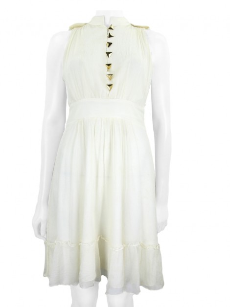 Vestido Isabella Giobbi Sobreposição Creme