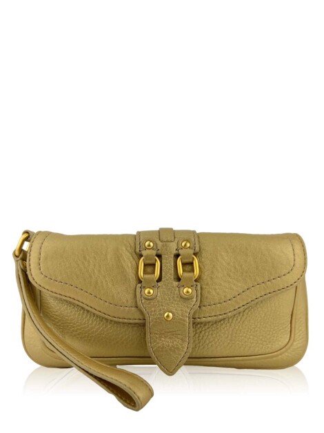 Clutch Cole Haan Couro Dourada