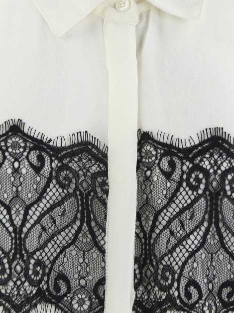 Camisa Romeo & Juliet Couture Renda Off-White